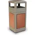 Stone Panel Plastic Decorative Trash Cans
