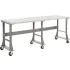 Global Industrial™ Extra Long Fixed Height Flared Leg Mobile Workbenches