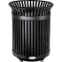 Extra Heavy-Duty Slatted Steel Trash Cans