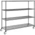 Nexel® Black & Silver Epoxy Wire Shelf Trucks