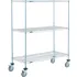 Nexel® Black & Silver Epoxy Wire Shelf Trucks with Locking Casters