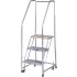 Aluminum Rolling Ladders with Spring Loaded Casters