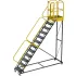 Steel Extra Heavy Duty Safety Cage Rolling Ladders