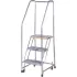 Stainless Steel Rolling Ladders with Spring Loaded Casters