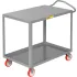Steel Flat Shelf Stock & Utility Carts with Ergonomic Handle