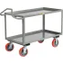 Steel Tray Shelf Stock & Utility Carts with Ergonomic Handle