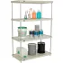 Nexel® Silver Epoxy Wire Shelving Units with Plastic Shelves