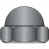 Two Piece Low Crown Cap Nut
