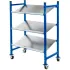 UNEX Mobile Gravity Flow Racks with Steel Shelves