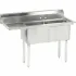 Freestanding Two Compartment Sinks With Left Drainboards