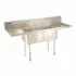 Freestanding Two Compartment Sinks With Two Drainboards