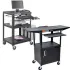 Steel Audio Visual Carts with Sliding Keyboard Shelf