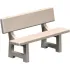 Concrete Benches with Back