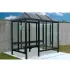 Bus And Smoking Shelter With Vented Poly-Hip Roof