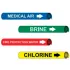 Precoiled And Strap-On Pipe Markers For 1-1/8" - 2-3/8" Pipe Diameters