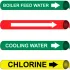 Precoiled And Strap-On Pipe Markers For 3-3/8" - 4-1/2" Pipe Diameters