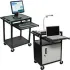 Plastic Audio Visual Carts with Sliding Keyboard Shelf