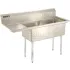 Freestanding Multiple Compartment, One Drainboard Stainless Steel Sinks