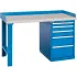 Pedestal Workbenches with Back Stop