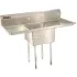 Freestanding One Compartment Stainless Steel Sinks With Two Drainboards