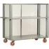 3 Side Steel Mesh Panel Shelf Trucks