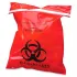 Red Stick-On Biohazard Waste Bags