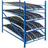 UNEX Gravity Flow Roller Racks with Wheel Beds