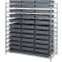 Quantum® Storage Systems Chrome Wire Shelving with Dividable Grid Containers