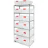 Quantum® Storage Systems Chrome Wire Shelving with Latch Containers
