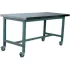 Stackbin Mobile Adjustable Height Stainless Steel Top Workbenches