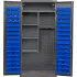 Heavy Duty Configurable Janitorial Bin Cabinet with Solid Doors