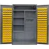Heavy Duty Configurable Janitorial Bin Cabinets with Electronic Lock