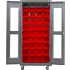 Heavy Duty Configurable Clear View Mobile Bin Cabinets with Power