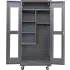 Heavy Duty Configurable Mobile Clear View Janitorial Cabinets with Power