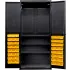 Heavy Duty Configurable Pegboard Bin Cabinet with Solid Doors