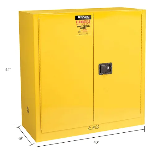 Global Industrial™ Flammable Cabinet, Manual Close Double Door, 30