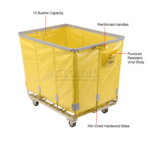 Dandux Vinyl Basket Bulk Truck 400720G103S 10 Bushel Yellow