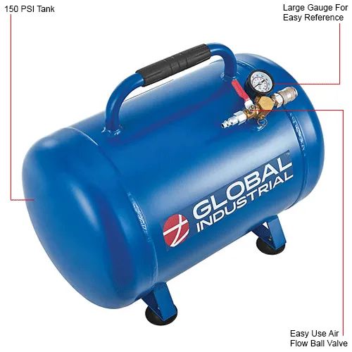 Small portable compressed store air tank