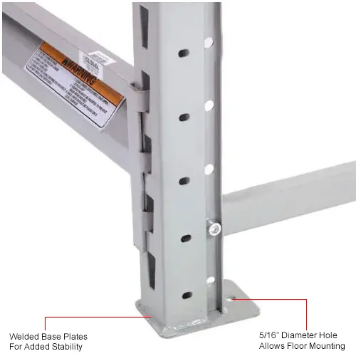 Global Industrial™ 3 Level, Extra HD Bulk Storage Rack, Wood Deck