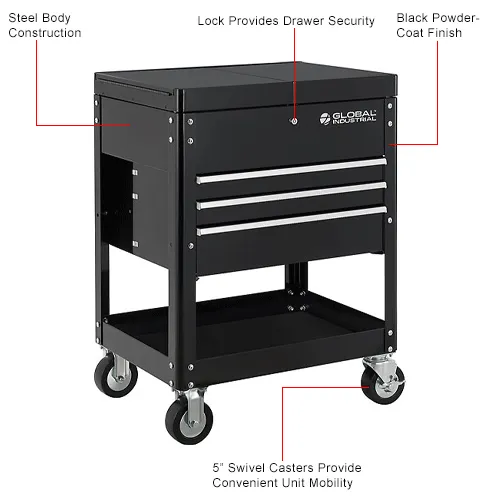 lockable drawer maintenance cart product view