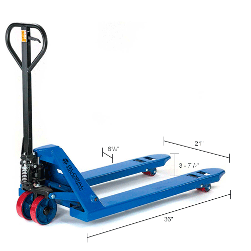 Global Industrial™ Premium Narrow Fork Pallet Jack Truck 6600 Lb ...