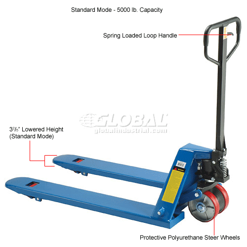 Global Industrial™ Dual-Direction Pallet Jack Truck 27 x 48 Forks 5000 ...