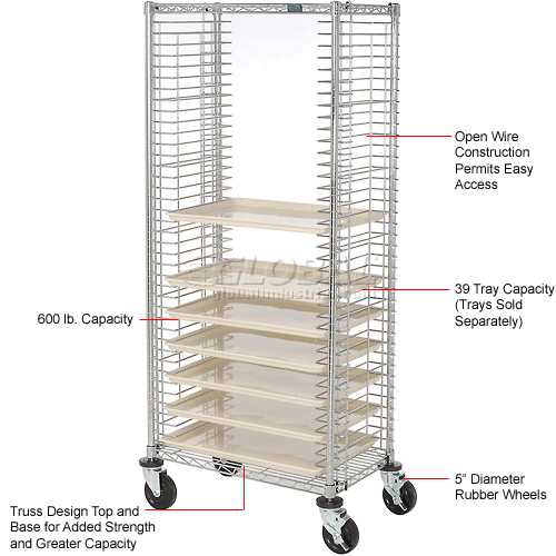 Nexel® Side Load Wire Tray Truck with 39 Tray Capacity 168316