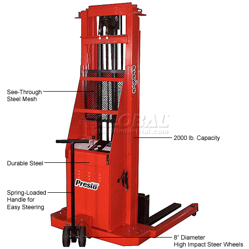 Battery Powered Lift Straddle Stacker Truck