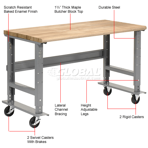 adjustable height legs for workbench