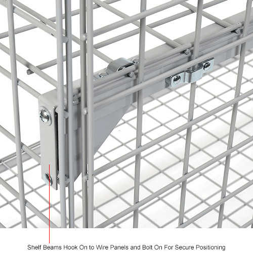 Global Industrial™ Wire Mesh Security Cage Locker, 36"Wx24"Dx72"H, Gray