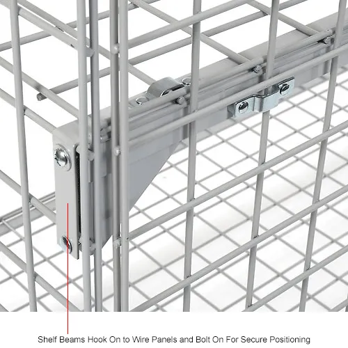 Global Industrial™ 1-Tier 2 Door Wire Mesh Security Locker, 72