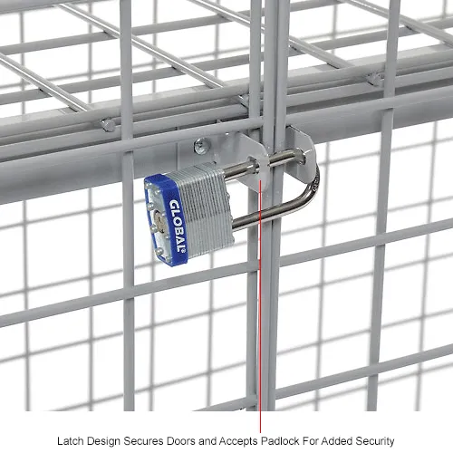 Global Industrial™ 1-Tier 2 Door Wire Mesh Security Locker, 72