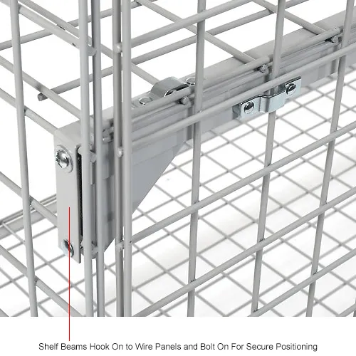 Global Industrial™ 1-Tier 2 Door Wire Mesh Security Locker, 72