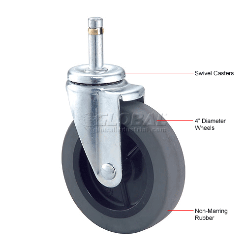 Wire Shelving Accessories & Components Nexel® CA4S4 (4) Swivel Stem